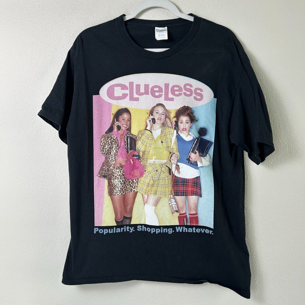Clueless Graphic T‎ Shirt 90's Movie Size L Black Short Sleeve Port & Company